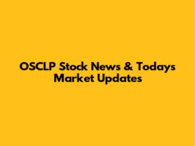 OSCLP Stock News & Today's Market Updates